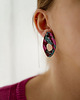 kolczyki z masy plastycznej Sztyfty w organicznym kształcie 1