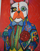 obrazy Pies czarownik 60x80 akryl, spray 1