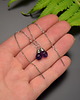 kolczyki wire wrapping Kolczyki krople ametyst długie przewlekane wire wrapping 3
