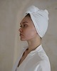 dodatki - łazienka - różne Muślinowy turban na włosy ecru 1