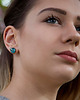 kolczyki szklane Turquoise Herbs kolczyki wkrętki na walentynki 1