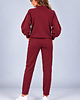 komplety damskie Komplet dresowy damski "FLAVIA" zgaszone bordo 2
