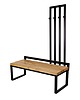 ławki Ławka Metalowa Z Wieszakiem Loft Siedzisko Drewno Lite Dąb LM-83 2