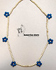 korale Naszyjnik blue flower 2