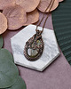 wisiory Miedziany wisiorek wire wrapping z labrdorytem #428 2