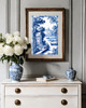 plakaty PLAKAT Toile de jouy, biało niebieska dekoracja, chinoiserie 7