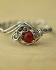 pierścionki - różne Pierścionek regulowany karneol wire wrapping 3