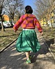 spodnie materiałowe damskie Spódnica Green Bubble 6