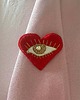 broszki Broszka haftowana serce z okiem  1