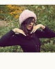 czapki damskie Czapka  beanie pudrowy róż  z wełną 2