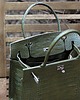 torby na ramię Torebka Skórzana NAIL M Blue Khaki CroCo GOLD 3