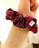 gumki do włosów Pela' SCRUNCHIE Cozy czerwona w kratkę 8