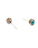 kolczyki wire wrapping Kolczyki sztyfty z chryzokolą 4