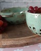 kuchnia - różne Ceramiczny ręcznie robiony miętowy durszlak na maliny, borówki 8
