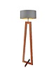 lampy podłogowe Drewniana lampa stojąca do salonu w stylu skandynawskim BALI GOLD 1
