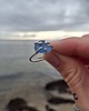 pierścionki srebrne Pierścionek Kobaltowy seaglass 2