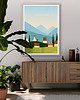 plakaty Zakopane - plakat 50x70 cm - domki w górach 2