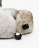 kolczyki pozłacane Delikatne kolczyki pozłacane z Black Stone 2