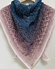 szale damskie Chusta ombre Klaziena ręcznie robiona szydełkowa 1