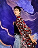szlafroki damskie KIMONO czerwone / szlafrok ślubny/ sukienka, autorski wzór maki 100% wiskoza 8