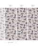 naklejki ścienne do pokoju dziecka Tapeta Vintage Animals Purple 1