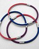 bransoletki wire wrapping Kolorowe bransoletki srebrno-kauczukowe 1