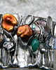 bransoletki wire wrapping barwne perły - BRANSOLETA MANKIET - CUFF 3