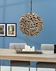 lampy wiszące Lampa wisząca Natural brązowa drewno 40cm 2