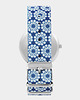 zegarki damskie Zegarek - Szczęście - niebieski, kwiaty 1