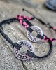 biżuteria męska Dowolny napis - bransoletka personalizowana z kółkiem i warkoczykiem 6