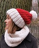 czapki damskie WOOLY POM POM Wełniana czapka z pomponem dla MIKOŁAJKI 2