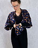 bluzki kimonowe damskie KIMONO/ kopertowa BLUZKA / NARZUTKA w żółte róże (100% wiskoza) 1