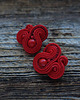 kolczyki soutache Czerwone kolczyki sutasz 5