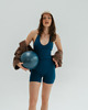szorty damskie Krótkie spodenki damskie do jogi i fitness MALIBU MORNINGS - cobalt blue 1