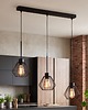 lampy wiszące Czarna lampa wisząca do salonu w stylu loftowym ROMOS LOFT 1