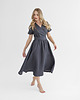 sukienki midi damskie Lniana Sukienka JASMINE CHARCOAL 2