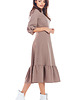 sukienki midi damskie Sukienka B345 cappuccino 2