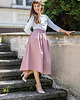 spódnice midi Pink Pastel - bawełniana spódnica midi 2