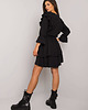 sukienki mini damskie Czarna sukienka z falbanami Cataleya 2