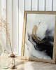 plakaty Plakat White and Gold - abstrakcja 6