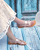 sandały i klapki damskie Sandały greckie ze skóry - Rose Gold 1