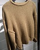 swetry damskie  Sweter khaki bawełniany miękki oversize 1