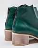 botki damskie BOTKI KWOBOJKI NA 5 CM KLOCKU - SKÓRA NATURALNA - MODEL 483 - KOLOR ZIELONY 5