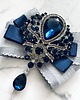 broszki Brosza z Ogromnym granatowym kryształem NEW 4