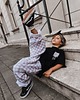spodnie dla chłopców Baggy muślinowe checkered beige 1