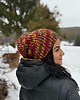 czapki damskie Kolorowa duża czapka beanie z wełną i alpaką 2