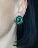 kolczyki soutache Zielono-złote kolczyki soutache 4