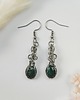 kolczyki wire wrapping Kolczyki Agat Mszysty stal chirurgiczna handmade wirewrapping 2