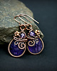 kolczyki wire wrapping Kolczyki z ametystem 1
