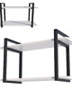 regały i półki Półka Wiszaca na Ścianę Biała Loft do Salonu Regał Nowoczesna 80 cm 6